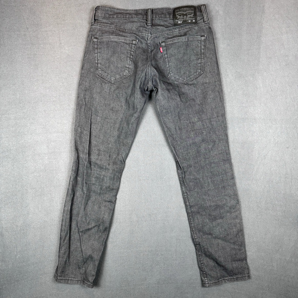 Levis 511 Jeans Men’s Size 32x32 Black Slim Fit Stretch Goth Grunge Black Label - Picture 3 of 10